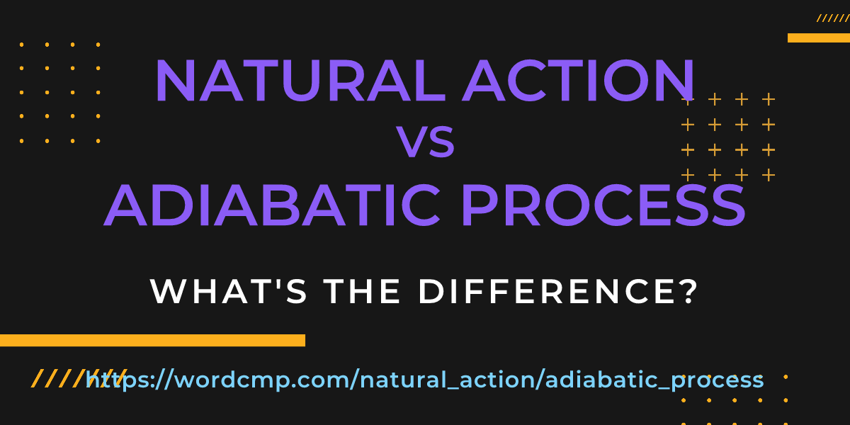 Difference between natural action and adiabatic process