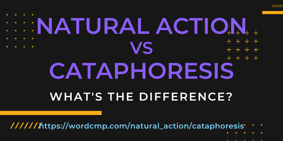 Difference between natural action and cataphoresis