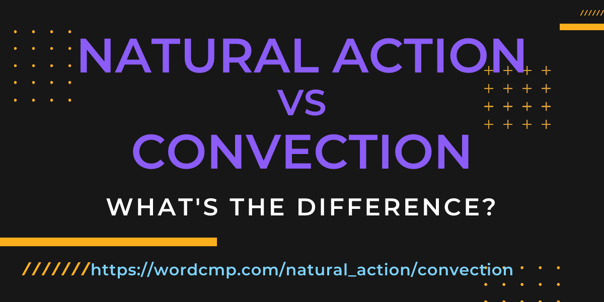 Difference between natural action and convection