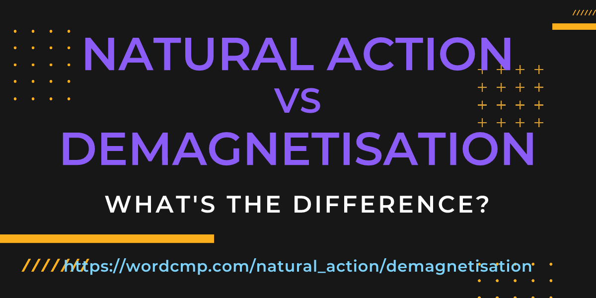 Difference between natural action and demagnetisation
