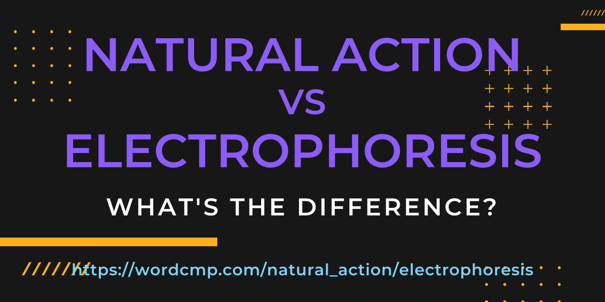 Difference between natural action and electrophoresis