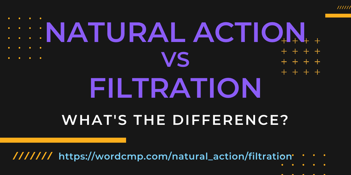Difference between natural action and filtration