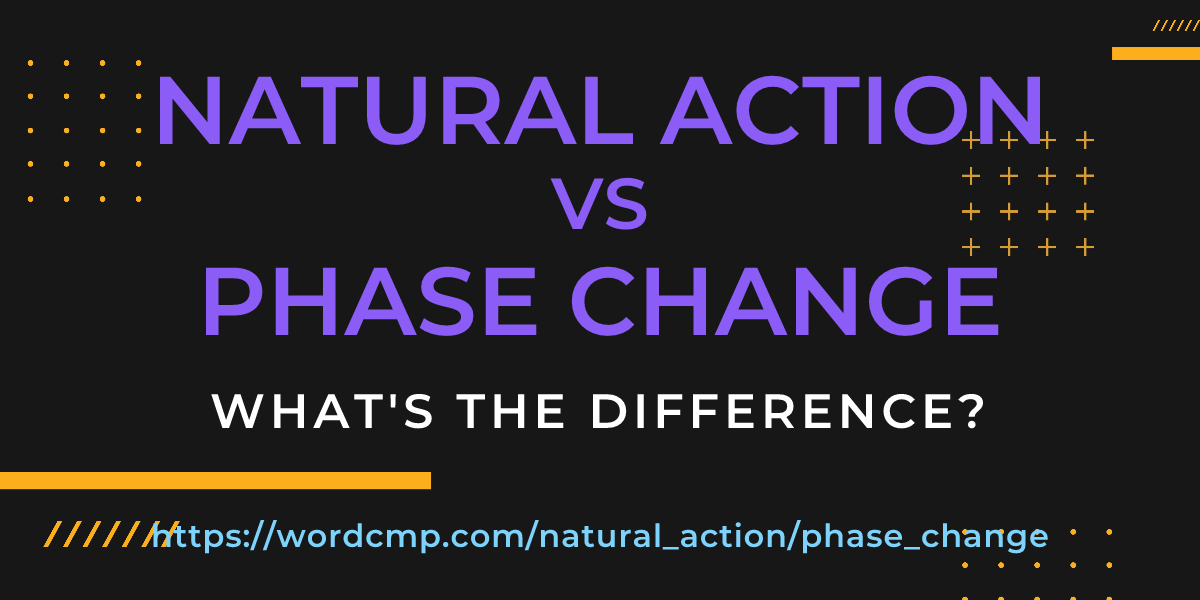 Difference between natural action and phase change