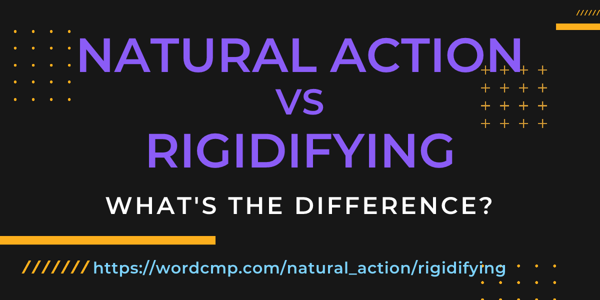 Difference between natural action and rigidifying