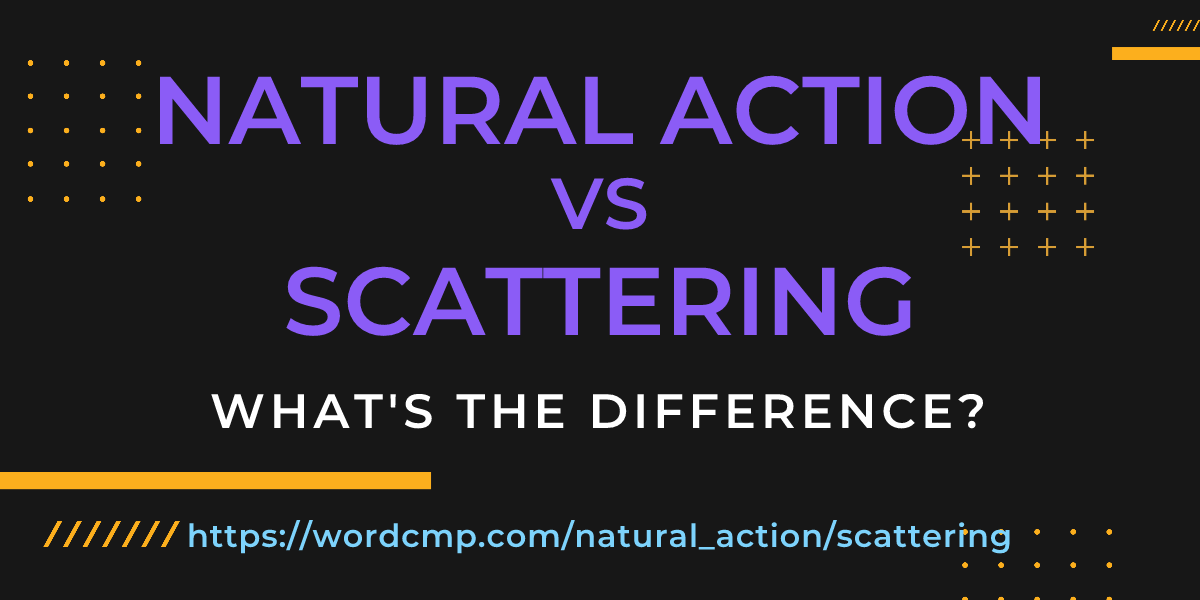 Difference between natural action and scattering