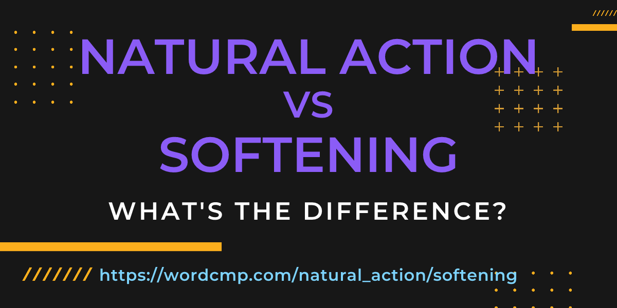 Difference between natural action and softening