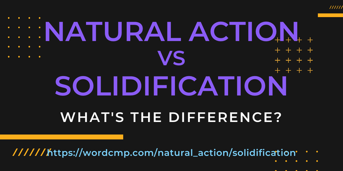 Difference between natural action and solidification