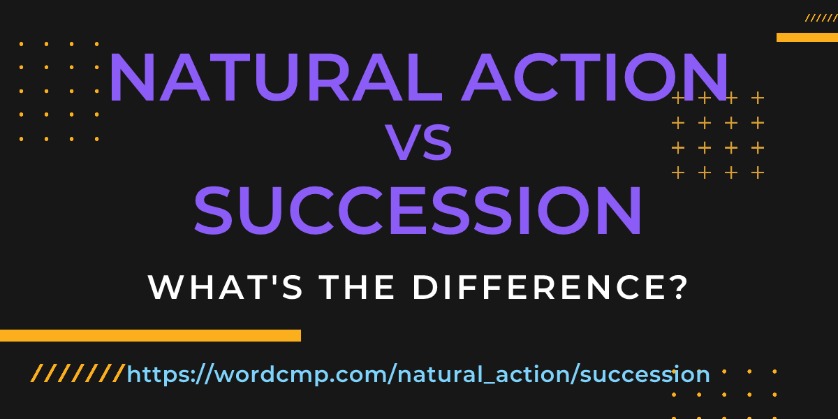 Difference between natural action and succession