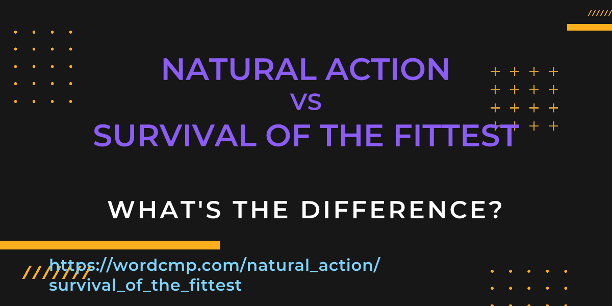 Difference between natural action and survival of the fittest