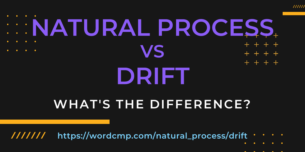 Difference between natural process and drift