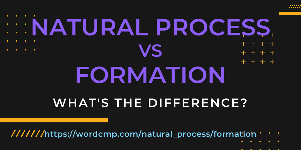 Difference between natural process and formation