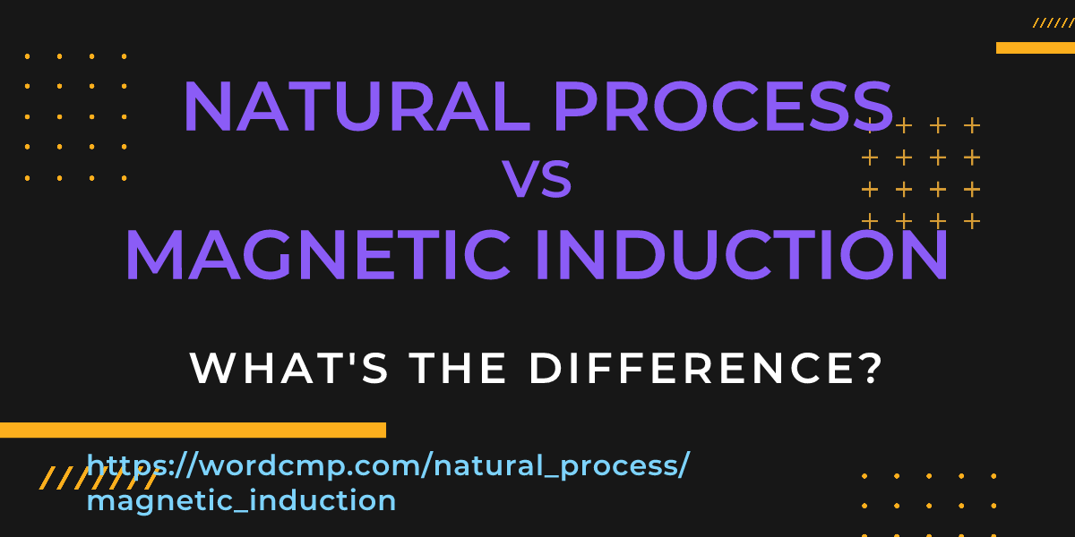 Difference between natural process and magnetic induction