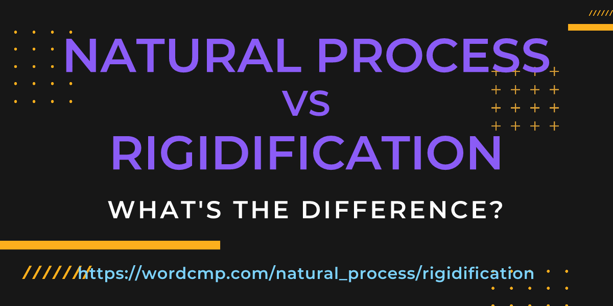 Difference between natural process and rigidification
