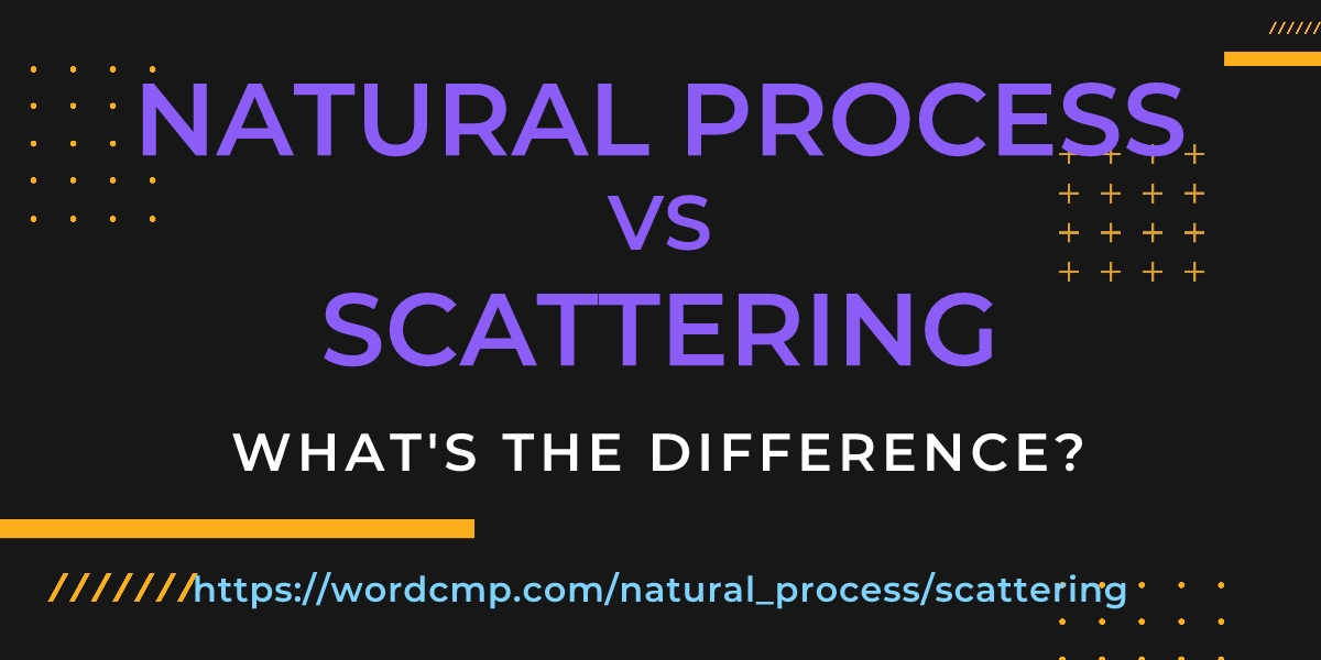 Difference between natural process and scattering