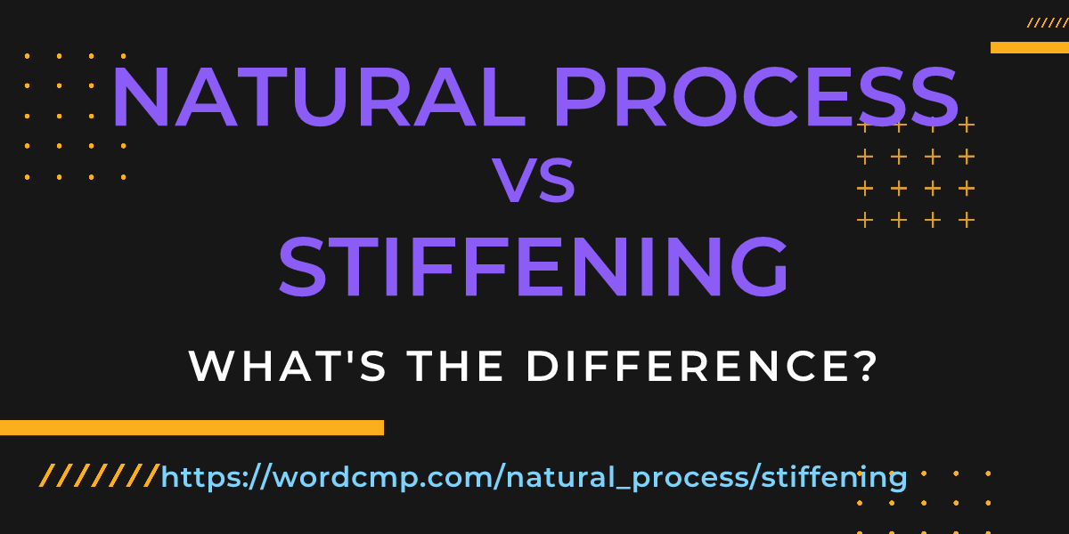 Difference between natural process and stiffening
