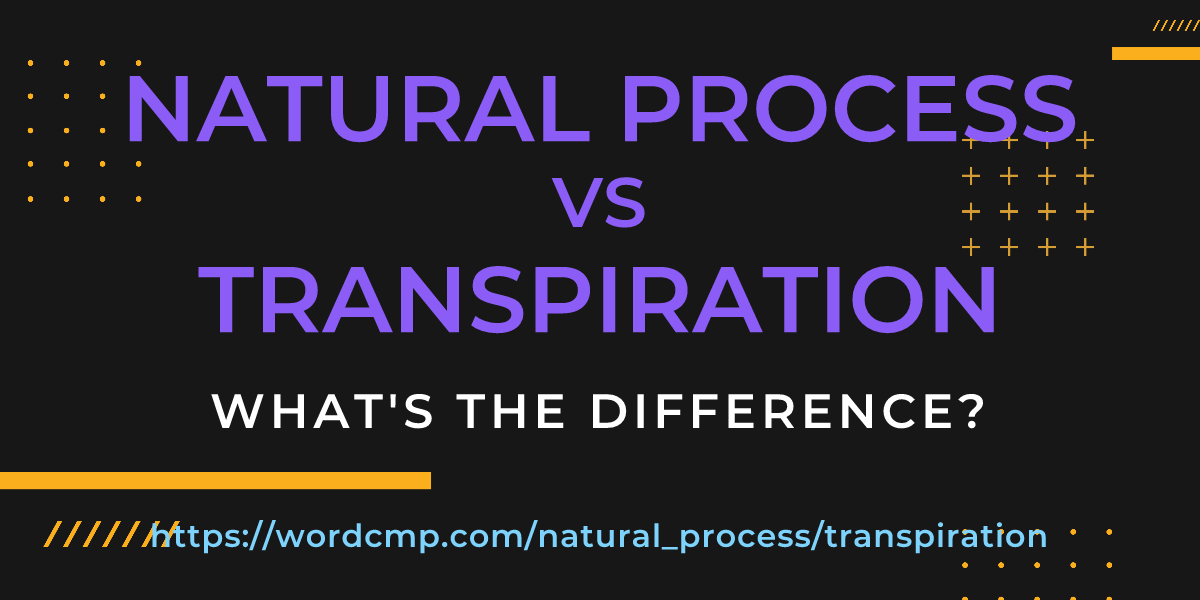 Difference between natural process and transpiration