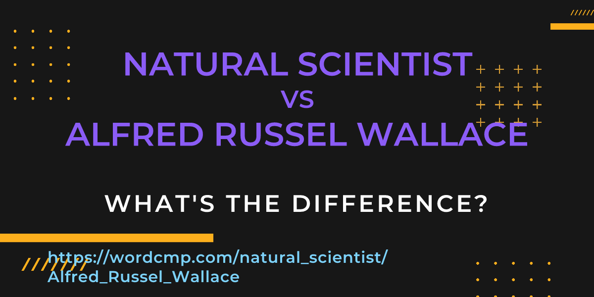 Difference between natural scientist and Alfred Russel Wallace