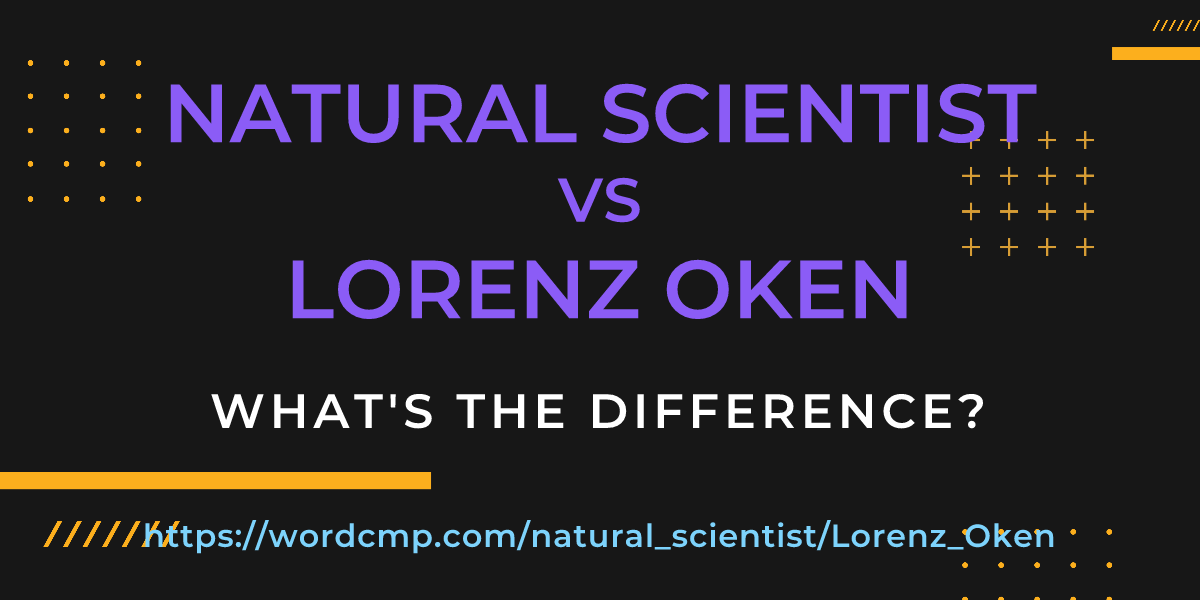 Difference between natural scientist and Lorenz Oken