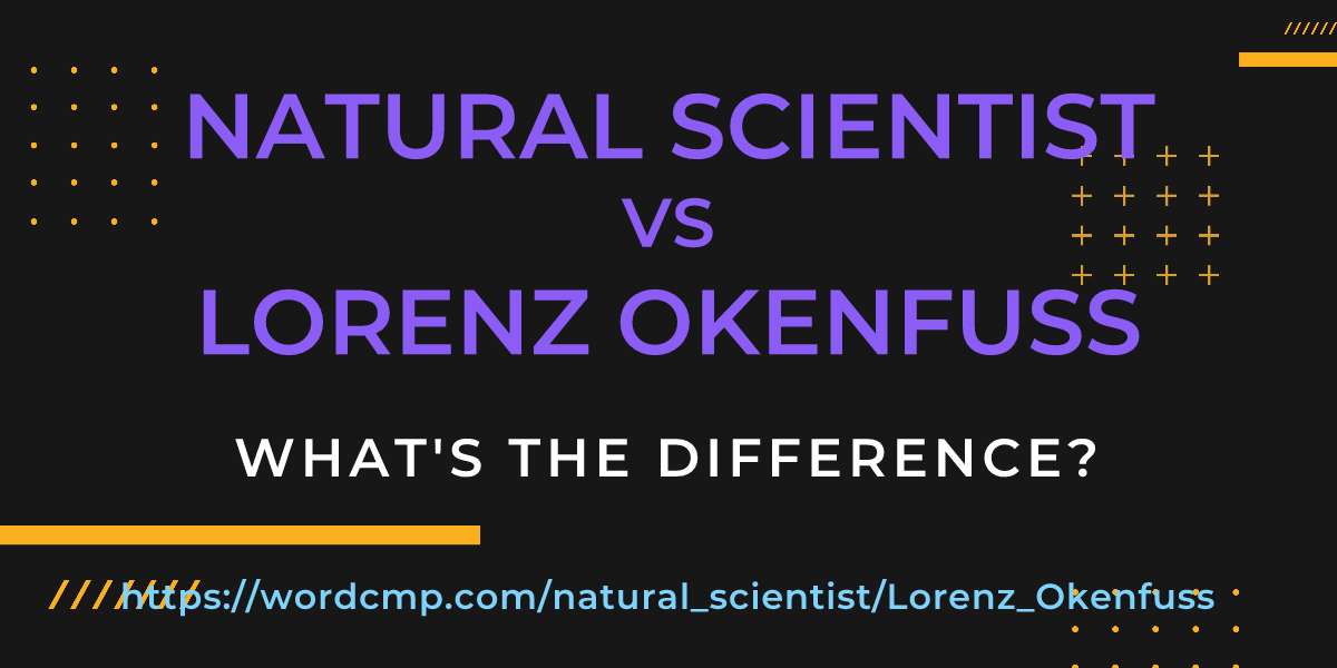 Difference between natural scientist and Lorenz Okenfuss