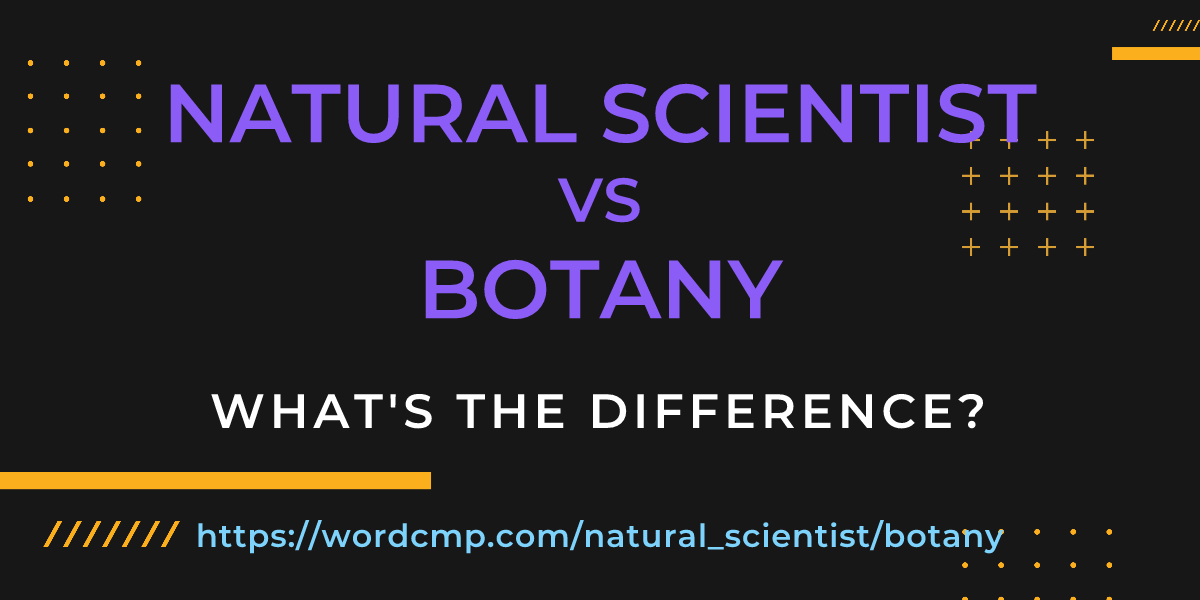 Difference between natural scientist and botany