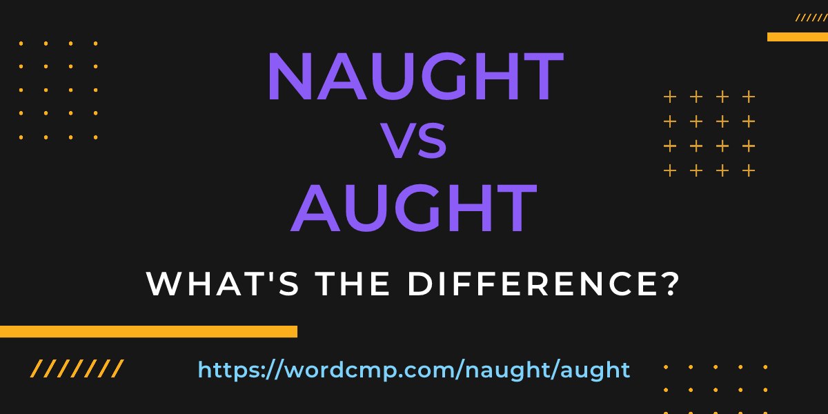 Difference between naught and aught