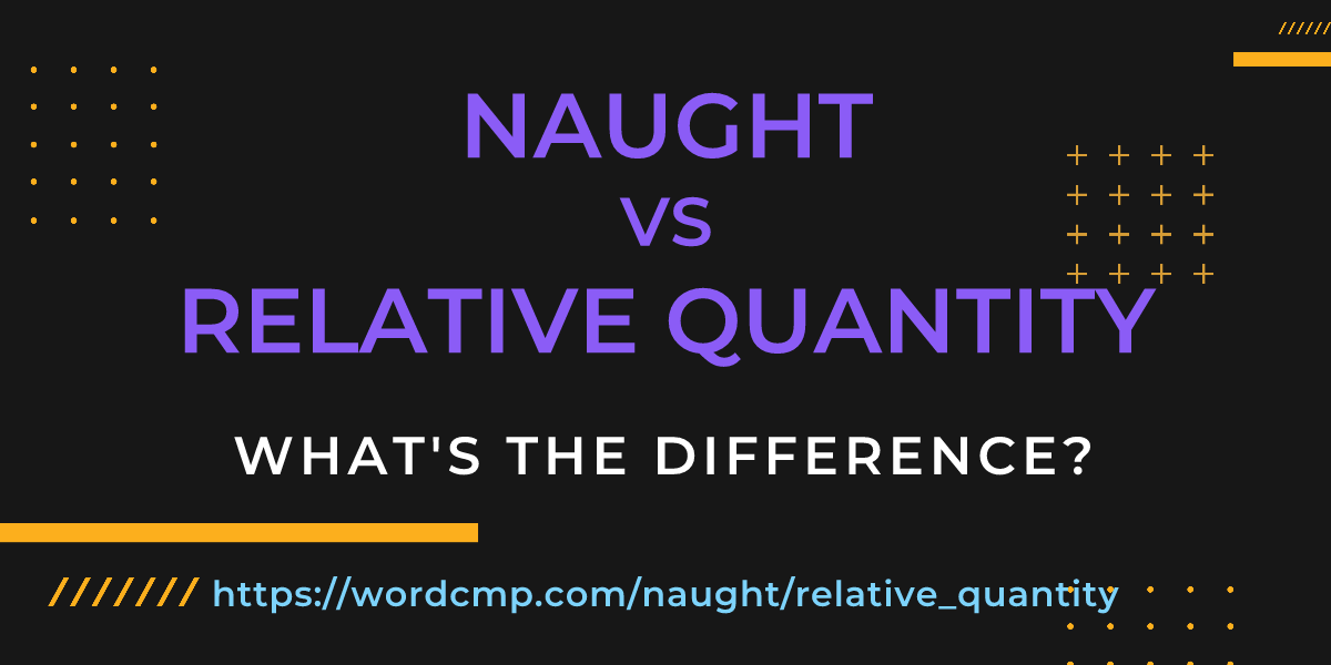 Difference between naught and relative quantity