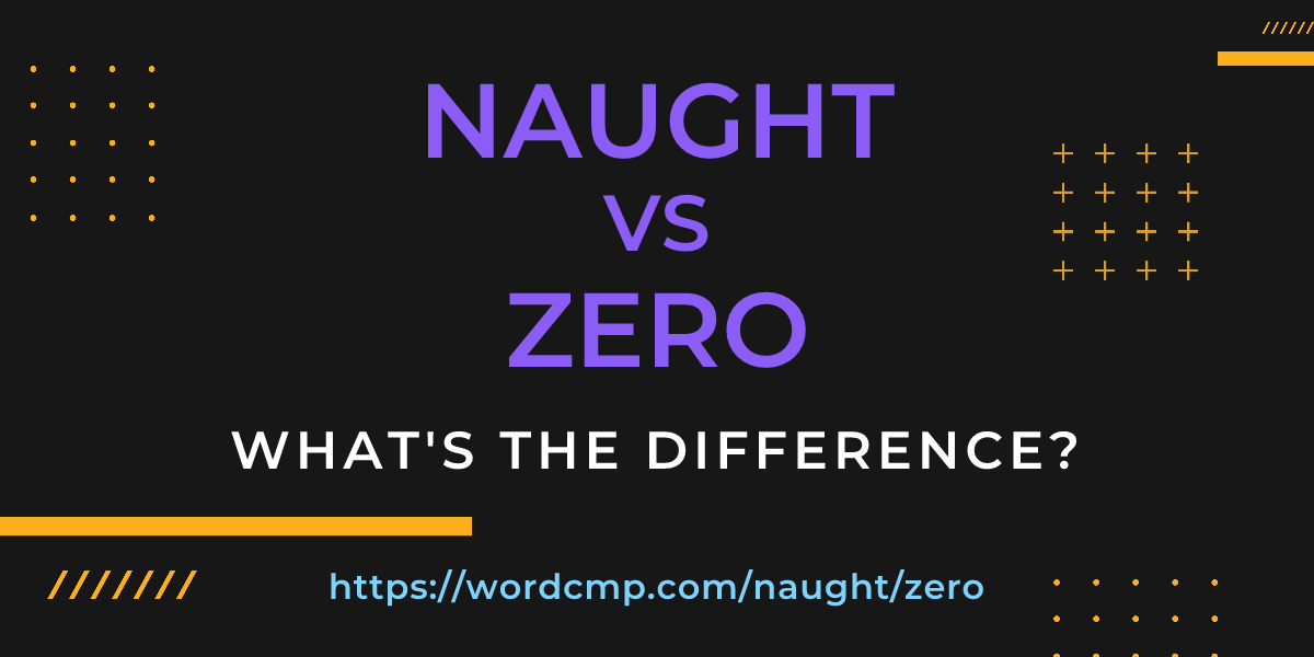 Difference between naught and zero