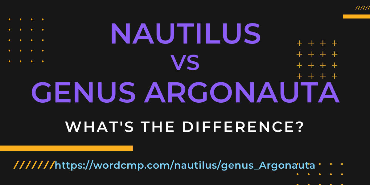 Difference between nautilus and genus Argonauta