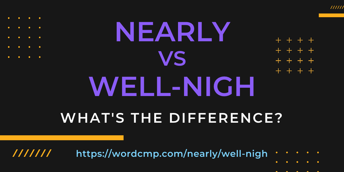 Difference between nearly and well-nigh