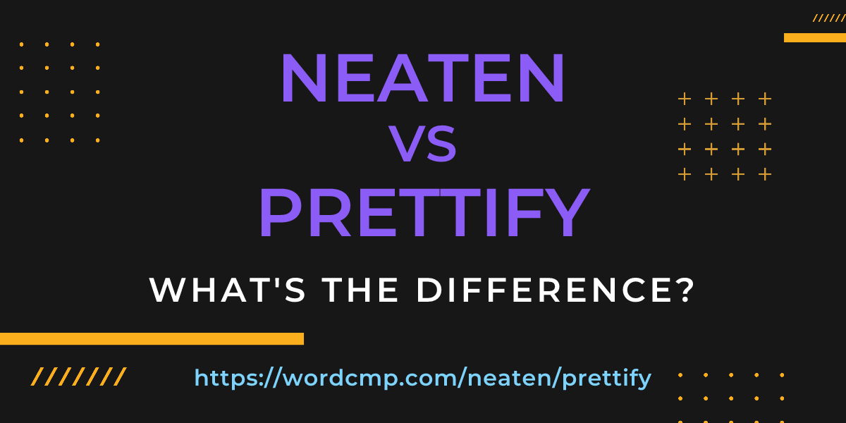 Difference between neaten and prettify