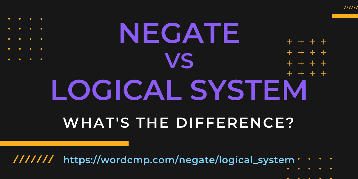 Difference between negate and logical system