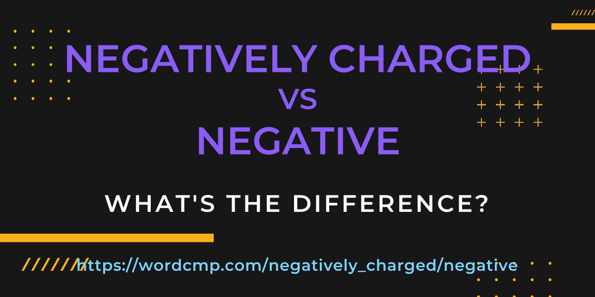 Difference between negatively charged and negative