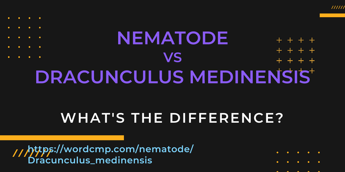 Difference between nematode and Dracunculus medinensis