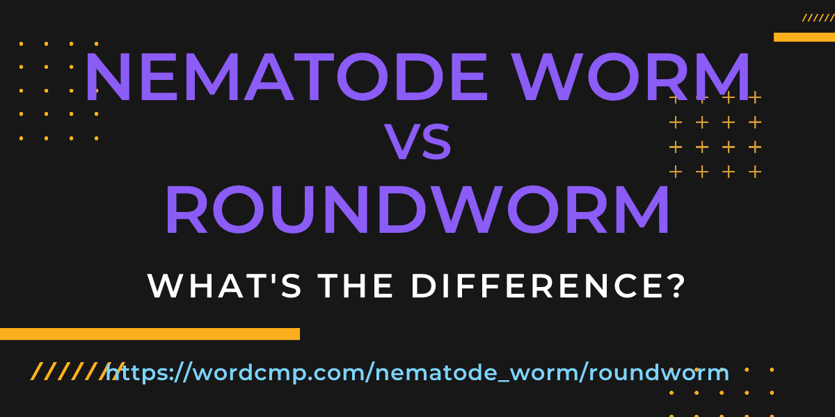 Difference between nematode worm and roundworm