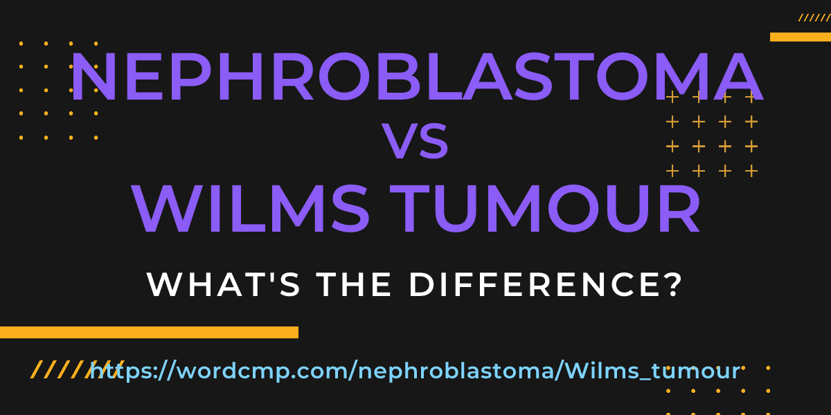 Difference between nephroblastoma and Wilms tumour