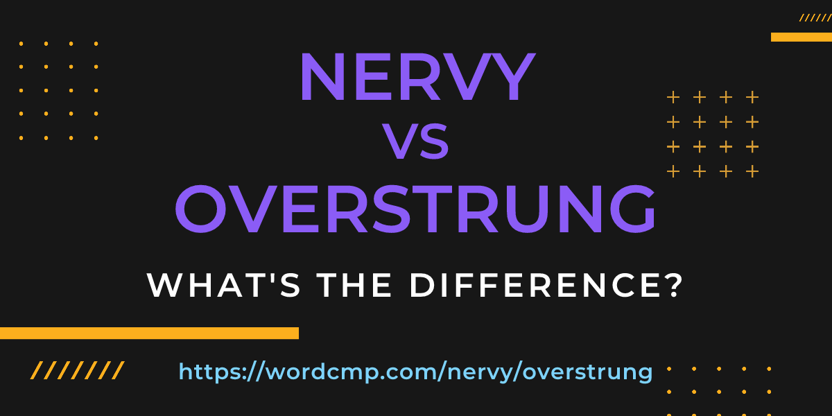 Difference between nervy and overstrung