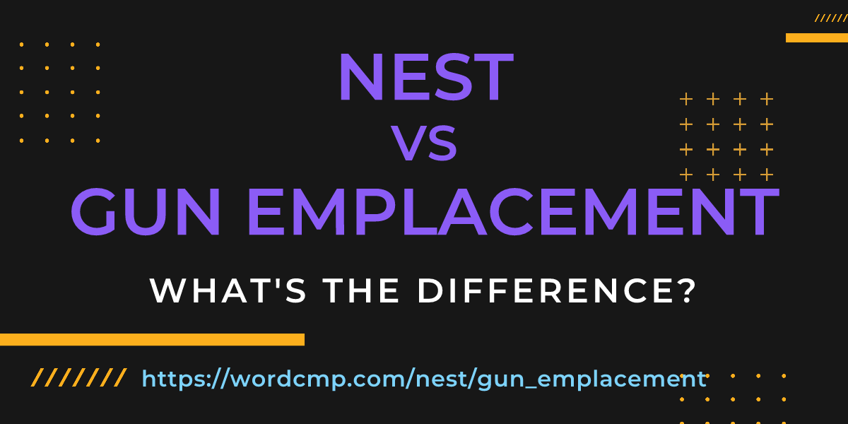 Difference between nest and gun emplacement