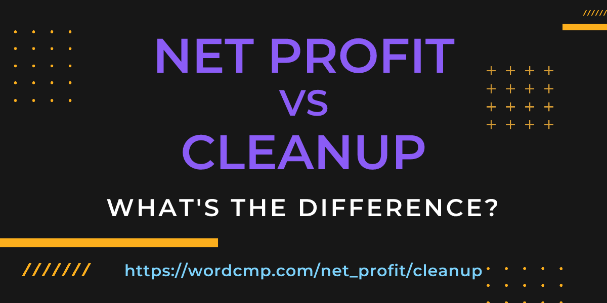 Difference between net profit and cleanup