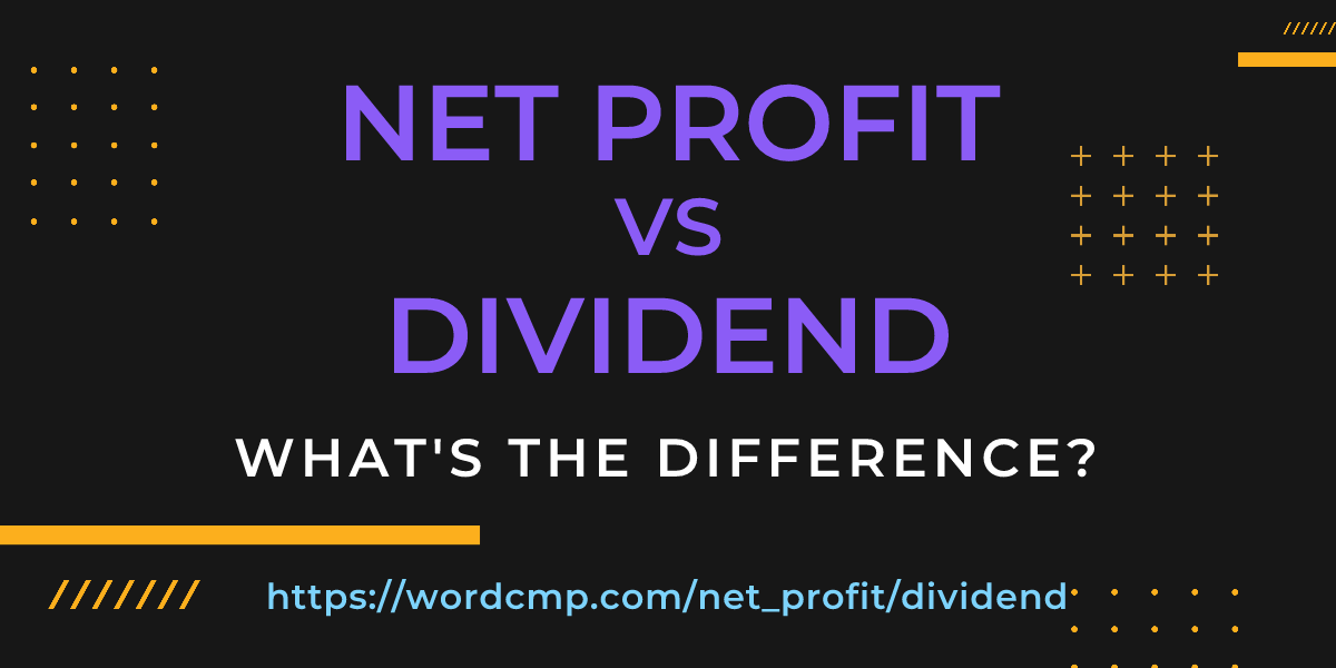 Difference between net profit and dividend