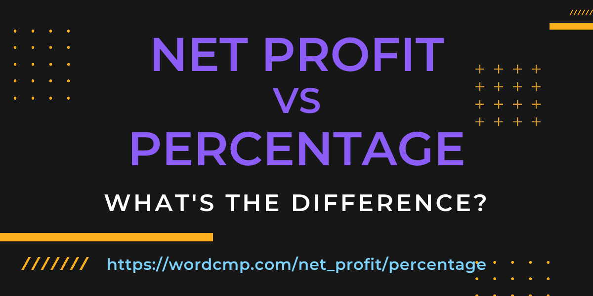 Difference between net profit and percentage