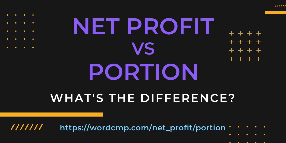 Difference between net profit and portion