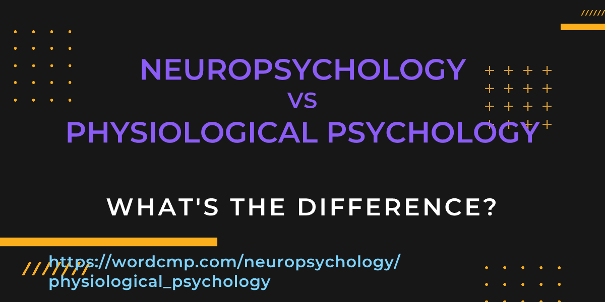 Difference between neuropsychology and physiological psychology