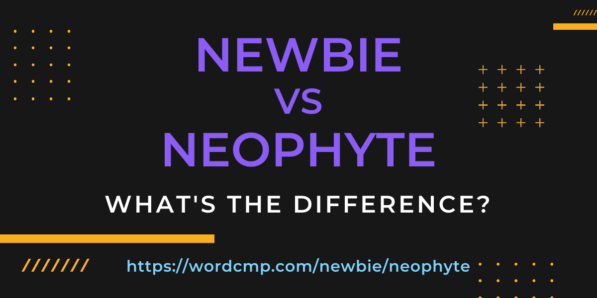 Difference between newbie and neophyte