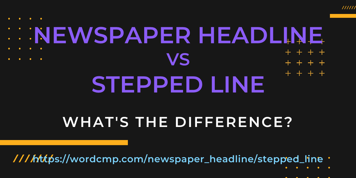 Difference between newspaper headline and stepped line