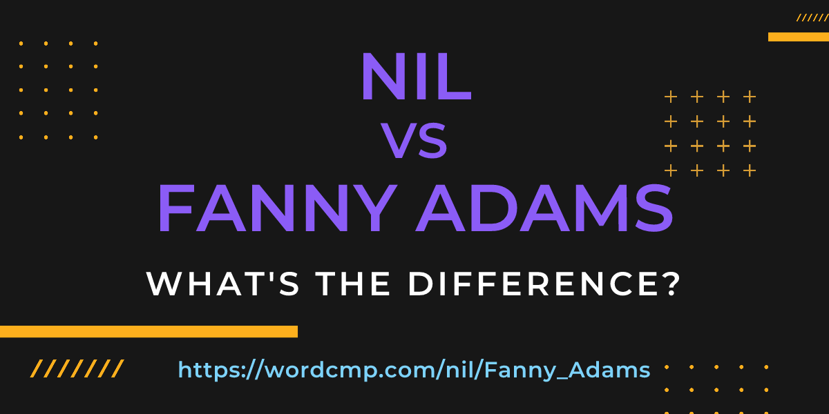 Difference between nil and Fanny Adams