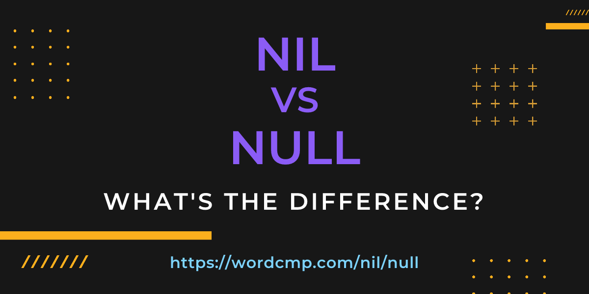 Difference between nil and null