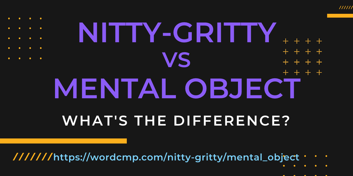Difference between nitty-gritty and mental object