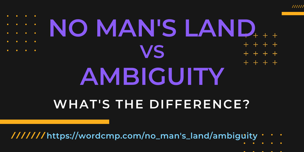 Difference between no man's land and ambiguity
