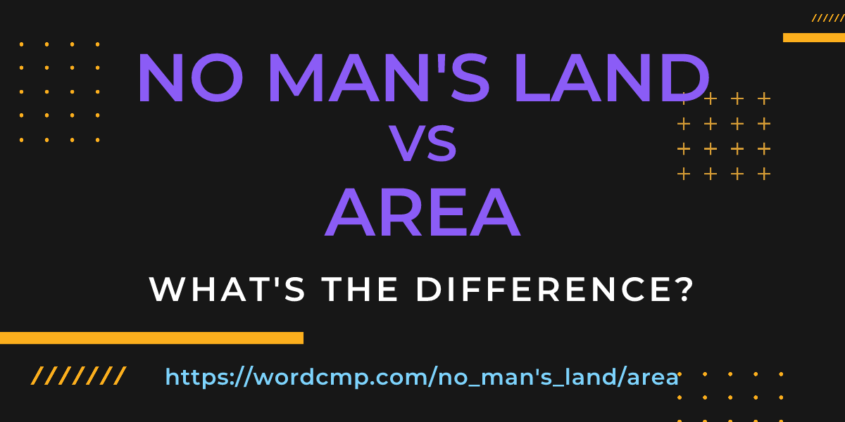 Difference between no man's land and area