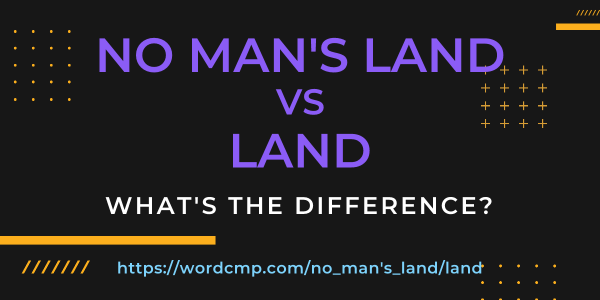 Difference between no man's land and land